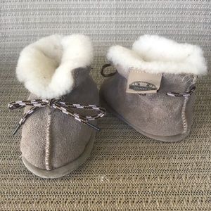 Sheepskin Suede Leather Slippers Shearling Size 8/9